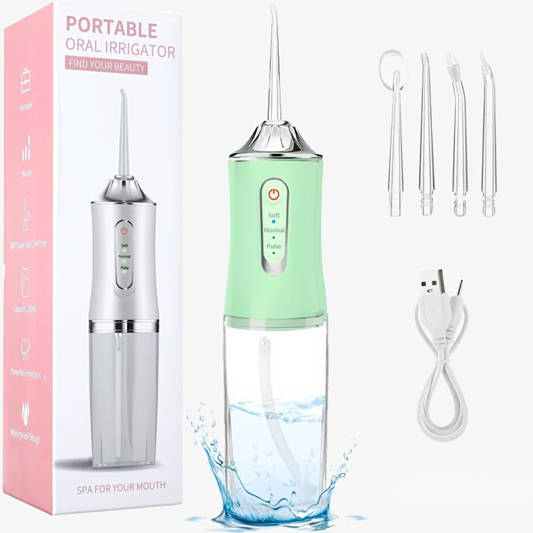 Irrigador Bucal Portátil 4 en 1: La Revolución en tu Higiene Oral