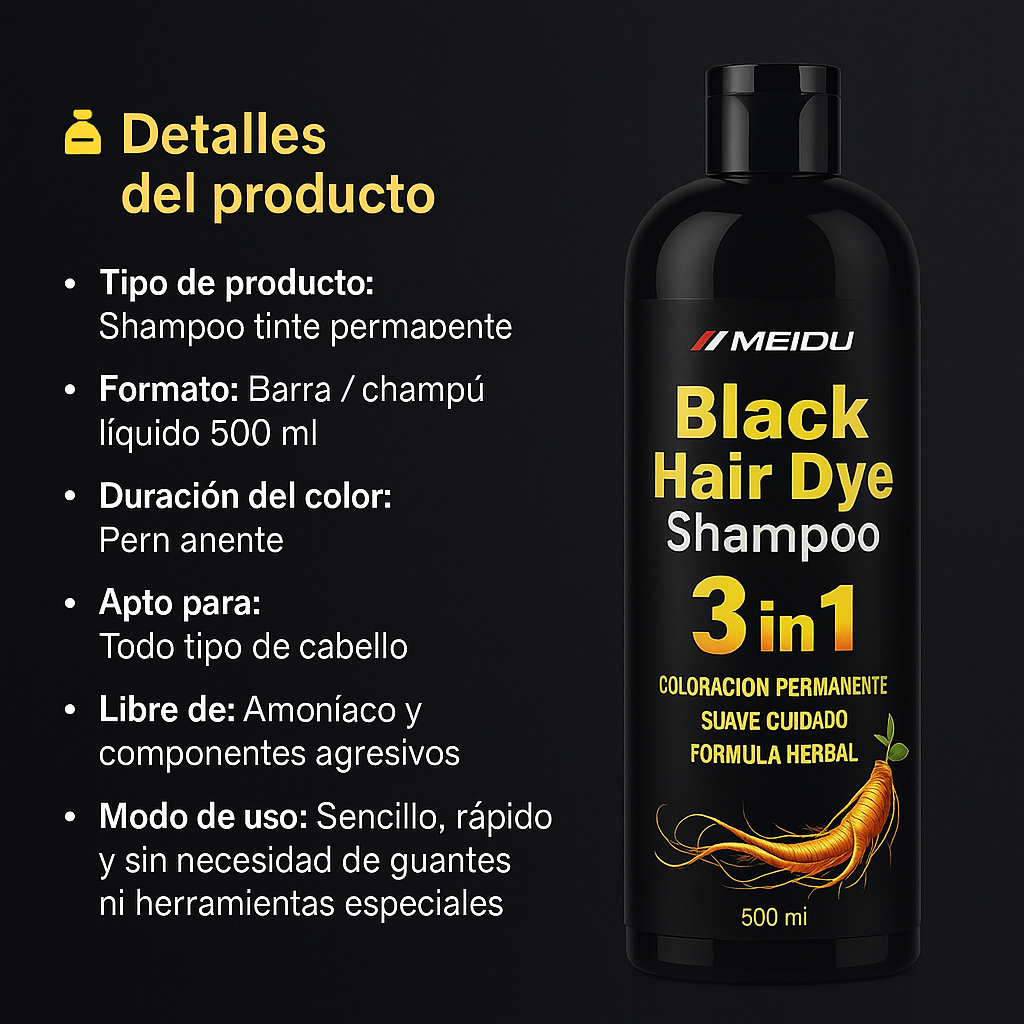 Champú tinte permanente