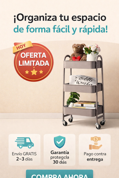 Carrito organizador 3 niveles - ENVIO GRATIS