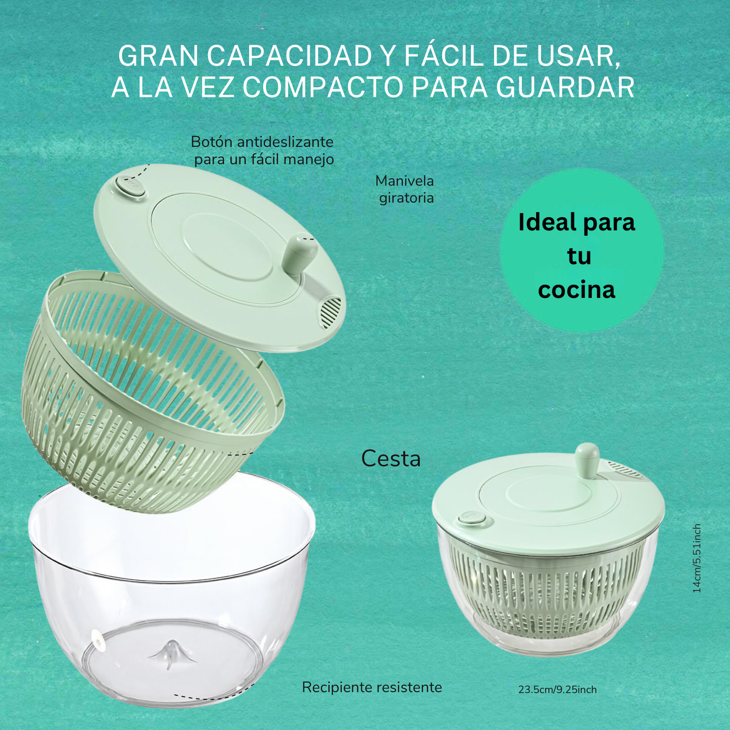 Escurridor y rallador multifuncional