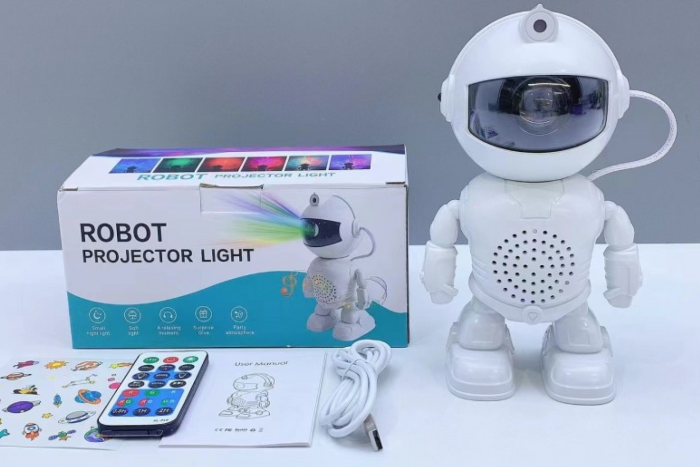 Proyector Astronauta Galáctico con Bluetooth.