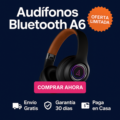 Audífonos bluetooth A6 Sonido HD + Envio Gratis + Paga al Recibir
