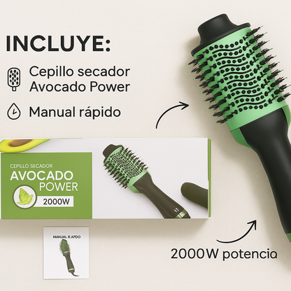 Cepillo secador Avocado 3 en 1