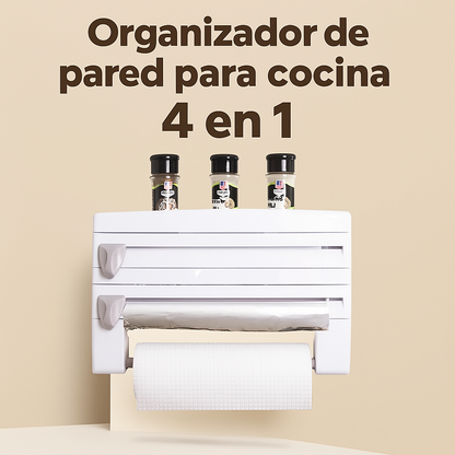 Organizador de pared para cocina 4 en 1