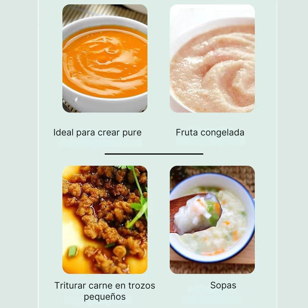 Mini triturador de alimentos- recargable.