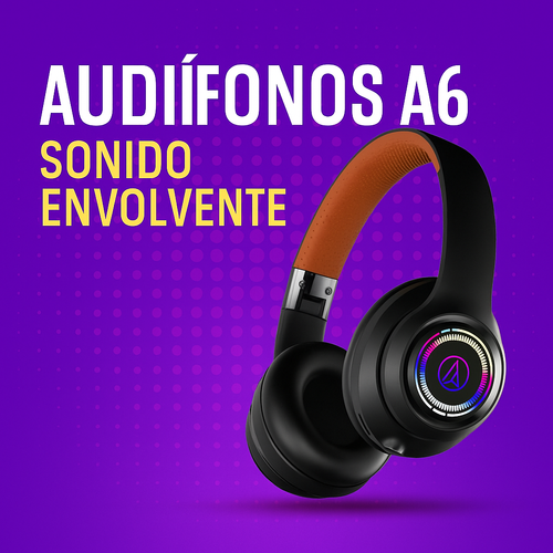 Audífonos bluetooth A6 Sonido HD+ Paga al Recibir